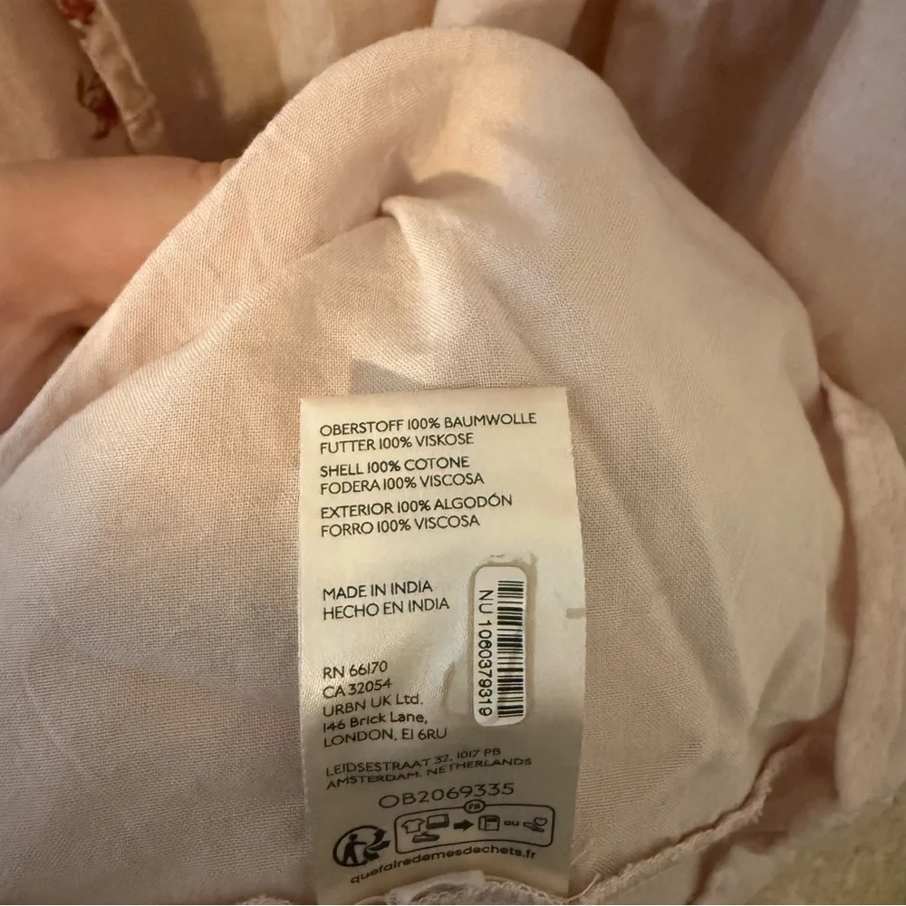 Anthropologie Somerset Puff sleeve blush pink maxi dress size S - Picture 9 of 11